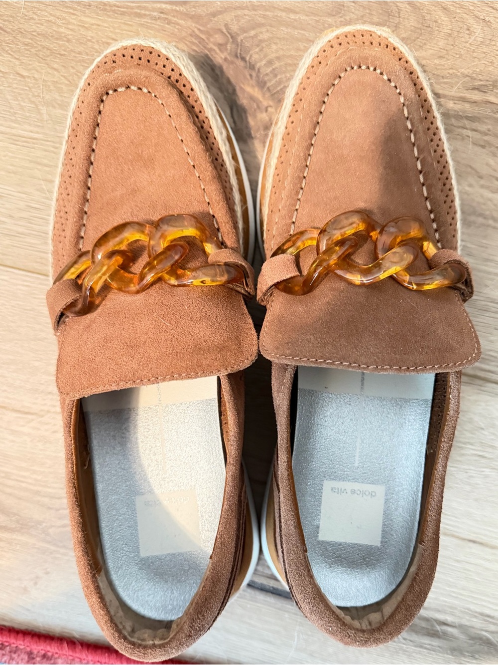 NWOT Dolce Vita espadrille loafers. Size 9.5. Never worn. Caramel color.